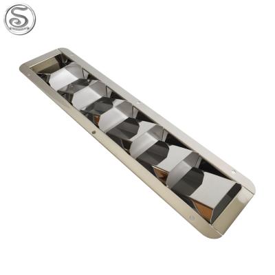 China Marine Square Air Louver Stainless Steel 304 Stainless Steel Boat Vent Hardware Fitting 6 Slots Cover Grill Vent for sale