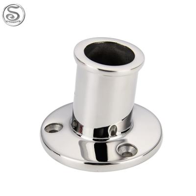 China Marine Fittings Hardware Boat Fitting Boat Platform 316 Stainless Steel Mirror Polish Accessories 84 Degree Round Base for sale