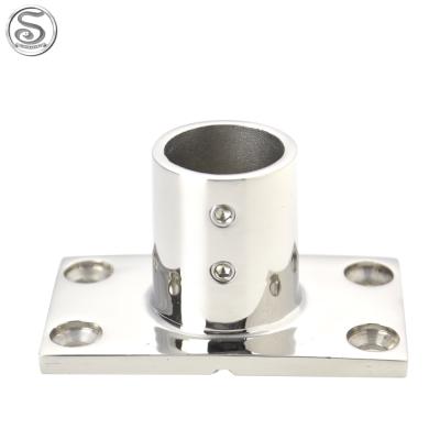 China 316 Stainless Steel Boat Casting Parts in Marine Hardware 90 Degree 316 Stainless Steel Mirror Polish Silver Rectangular Bottom for sale