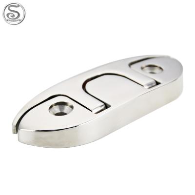 China 316 Stainless Steel Marine Accessories Yacht Boat Folding Pull Up Type Waist Cleat Customized Surface Stainless Steel Casting Material for sale