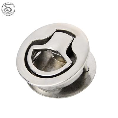 China 316 Stainless Steel Marine Hardware Stainless Steel Slam Pull Ring Compression Boat Flush LatchTurining Lock Lift Handle for sale