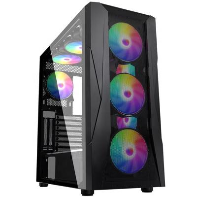 China With Side Panel Window BUBALUS 2023 New Design Gaming Computer Cases ATX Case USB3.0 Tempered Glass Computer Cases Towers for sale