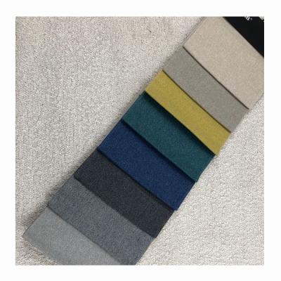 China Antistatic Solid 340GSM Plain Dyed Polyester 100 Thick Woven Modern Upholstery Sofa Fabric for sale