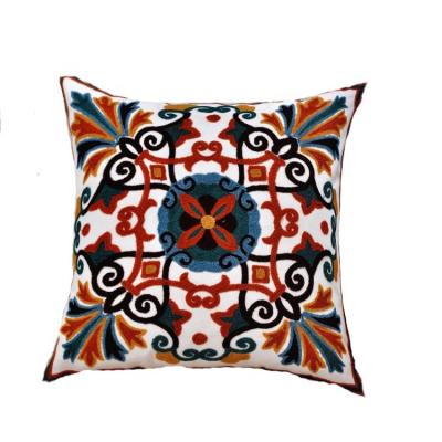 China 2020 Anti-Static Flower Bohemia Jacquard 18*18 Cotton Regular Style Pillow Case Cushion Cover for sale