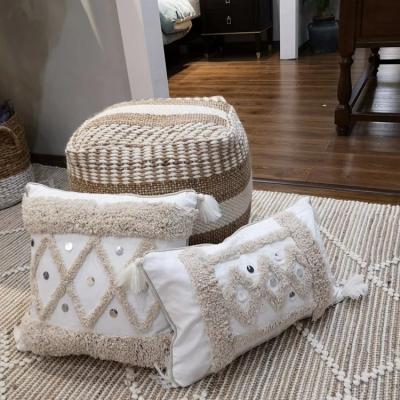 China PORTABLE Morocco Indian Floor Sequin Eco Friendly Cotton Cushion Covers at Wholesale Price for sale