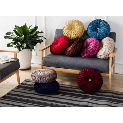 China Non-toxic Outdoor Meditation Floor Round Pillow Factory Hot Selling Corduroy Sofa Cushion Cover Luxury for sale