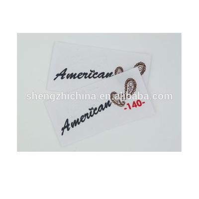 China Low price viable most popular printed label/fake high fashion clothing label for sale