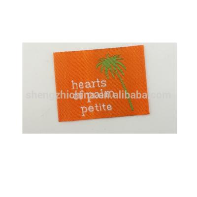 China Viable wholesale garment woven satin label /tag/customized clothing embroidery logo /silk for sale