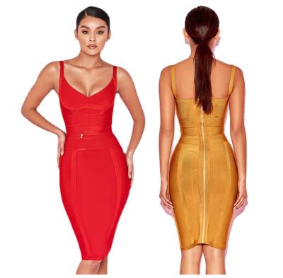 China Chic Bodycon Evening Party Anti-Wrinkle Dress Women Sleeveless Fringe Pencil Skirt Ladies Party Elegant Bandage Dress for sale