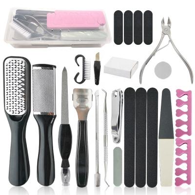 China MULTIFUNCTIONAL PEDICURE 23 in 1 Pedicure Kit, Professional Manicure Foot Scrubber Nail Tools, Toe Nail Clippers Foot File Callus Remover Scraper for sale