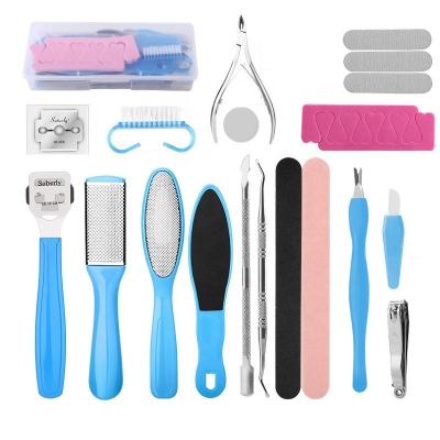 China MULTIFUNCTIONAL PEDICURE 20 in 1 Stainless Steel Foot Care Kit, Dead Skin Remover Pedicure Kit, Foot File Kit Foot Callus Remover for sale