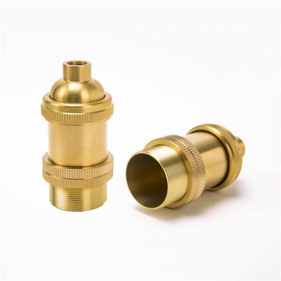 China Screw CE Certification And Screw Style E14 Bulb Socket Brass Ring Screw Lamp Holder for sale