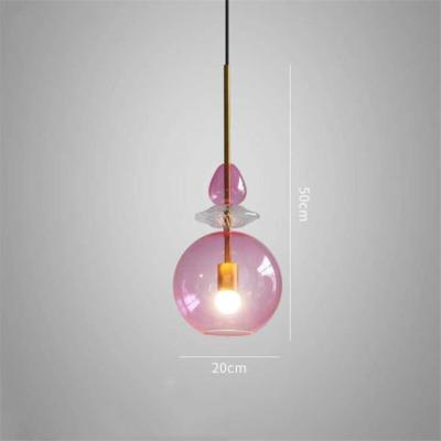 China Contemporary modern indoor clear glass rose pendant lamp alone selling good hanging light fixture for club for sale