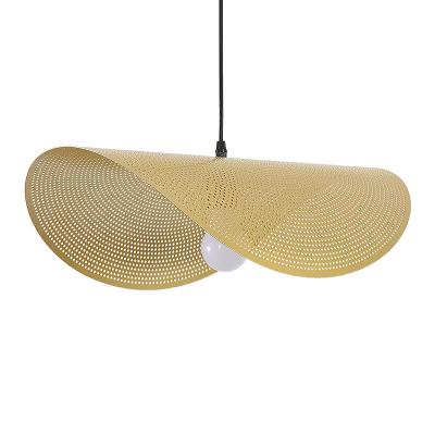 China 2022 New Finish Pendant Lamp Contemporary Style Golden Moroccan Lights Indoor Metal Decoration Lighting For Restaurant Hotel for sale