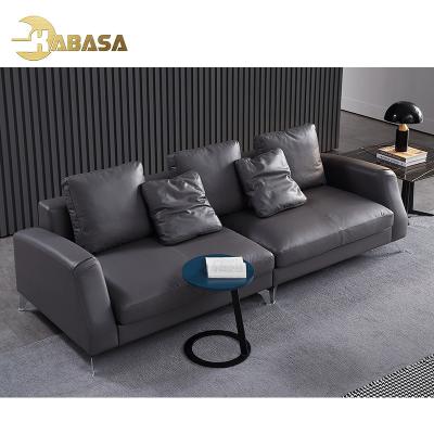 China Modular Dark Blue Vegan Fabric Leather Smart Sofa For Living Room Furniture Couch for sale