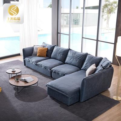 China Comfortable And Soft Blue Classic 3 Seat + Chaise Lounge Velvet Two Seater Sofa Set Furniture Living Room for sale