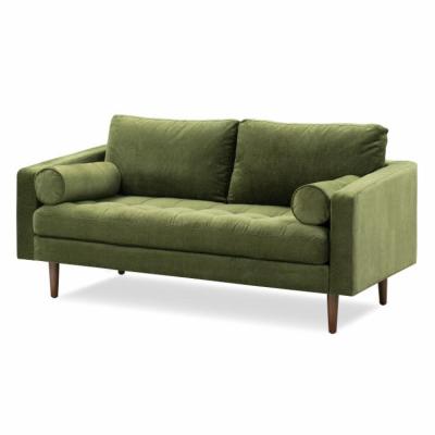 China (Size) KASABA Living Room Furniture Vintage Green Velvet Chesterfield Fabric Sofa Green Chesterfield Adjustable Sofa for sale