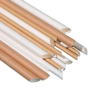 China Eco-Friendly Disposable Paper Straw Biodegradable Tea&Coffee Wrapping Paper Straw Individually Wrapped Paper Drinking Straws for sale