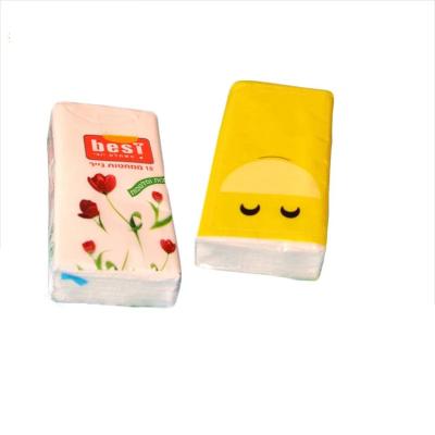 China thick & Hot Selling Convenient Virgin 3ply Wood Pulp Mini Pocket Tissue Pocket Tissue Facial Tissue Paper for sale