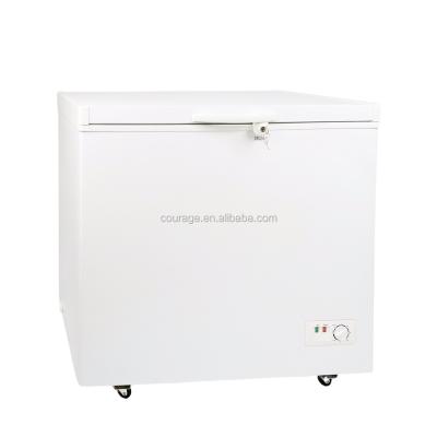 China BD-208 Top open door chest commercial ice cream freezer, freezer with lock and key, interior lamp, interior glass door for sale