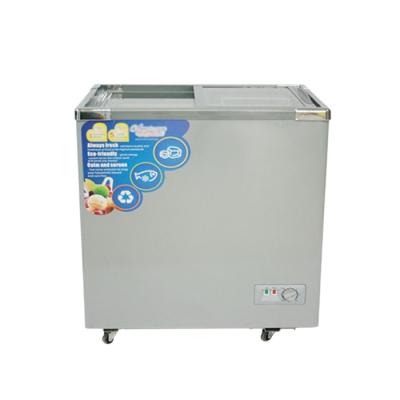 China Commercial 200L Cooled Fish Freezer With Sliding Glass Door for sale