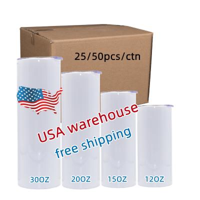 China Viable Wholesale 20oz Sublimation Blank Tumbler Stainless Steel Coffee Mug Double Wall Insulated Tumbler From US Warehouse for sale