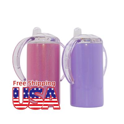 China Free Shipping Sublimation Blank Stainless Steel Tumblers 12oz Insulated Pacifier Cup Kids Water Bottle Bpa Free US Sustainable Warehouse for sale