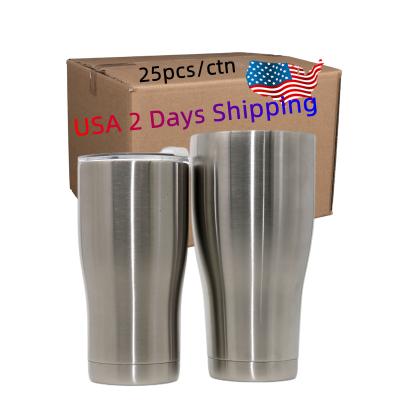 China Freeshipping Sustainable 12 oz 20oz 30oz USA Wholesale Vacuum Insulated Stainless Steel Mugs Coffee Car Mugs Sublimation Travel Vacuum Tumbler for sale