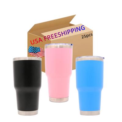 China Amazon Selling Wholesale 12 Ounce 20oz 30oz Hot Viable Vacuum Insulated Vacuum Tumbler Car Stainless Steel Mugs Coffee Sublimation Travel Mugs for sale