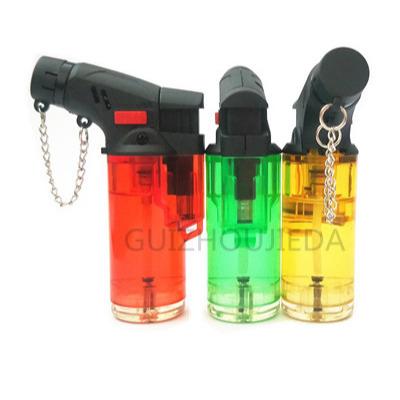 China Wholesale Cheap Refillable Torch Refillable Big Color Butane Flame Reactors Gas Refillable Kitchen BBQ Lighter Custom Windproof Lighter Custom for sale