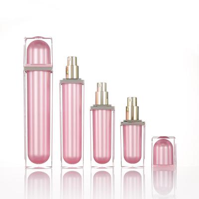 China Hard New Popularity 2021 Hot Selling Pink Bottle Luxury 120ml Curvy Lotion Bottle for sale