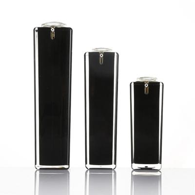 China Factory Directly Wholesale Black Square Hard Tube 100ml Bottle Black Pump Lotion Square for sale