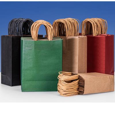 China Recyclable Color Paper Size Customizable Logo Shopping Bag Fashion Kraft Paper Bag for sale