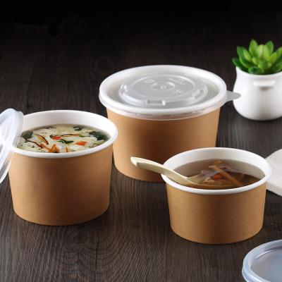 China High Quality Logo Unique Custom Food Container Heat Insulation Soup Cup Disposable Coffee Cups With Lids For Restaurant for sale