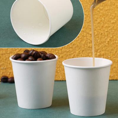 China Coffee Tea Water Milk Beverage Green Coffee Paper Cups Water Dispersion Paper Water Cup Plastic Free Raw Paper Cup for sale