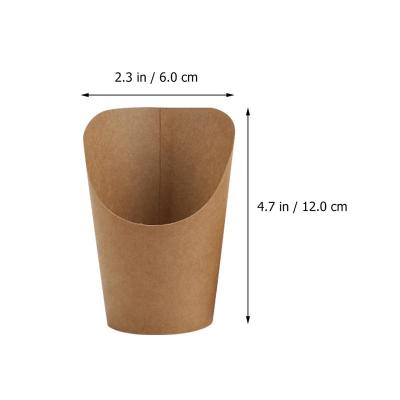 China Custom Disposable Paper Cups French Fries Box French Fries Cup Ice Cream Disposable Paper Cup for sale