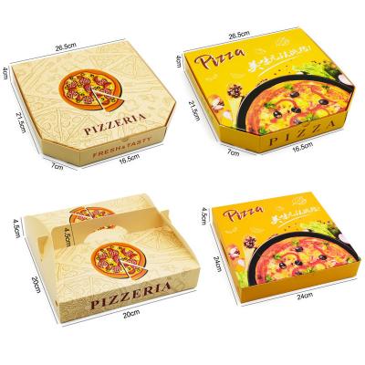 China Disposable Custom Square Paper Box One Time Pizza Baking Packaging Box Paper Takeout Packing Box for sale