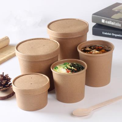 China Viable Wholesale Printing Disposable Biodegradable Salad Storage Pack Takeout Food Paper Bowls With Lids for sale