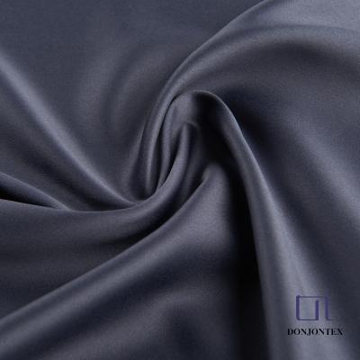 China High Elastic Weft High Quality Shiny 100%Polyester Satin Nice Draping Silky Fabric Anti-Static For Party Wear,Pajamas for sale