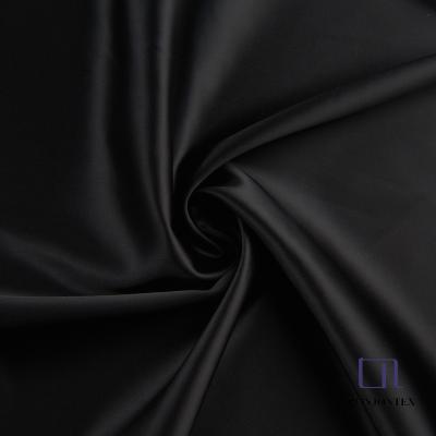 China 2023 New Design Stretch Polyester Spandex Weft High Elastic Glitter Face Silky Satin Fabric For Pajamas, Dress for sale