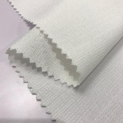 China Supplier 100%Polyester Anti-Static Spandex Professional Warp Fabric Look Canvas Fabric For Fashion Womenswear for sale