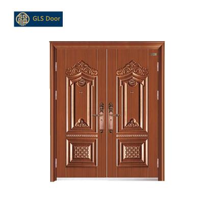 China Swing GLS Accrpt Metal Steel Swing Double Doors Customized 1 Per Piece Double Leaf Doors With Good Price for sale