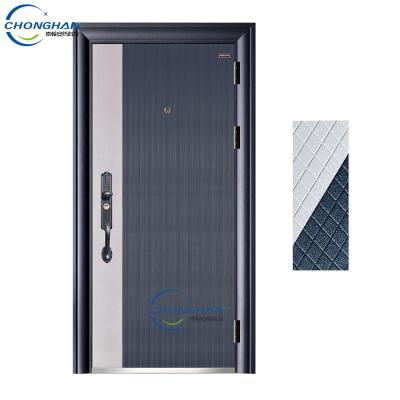 China Deluxe Swing Design Main Reinforced Stainless Steel Security Door for sale