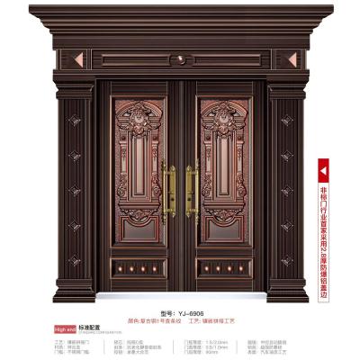 China Electric Swing Double Panel Red Light Panel Metal Doors Lock Exterior Door for sale