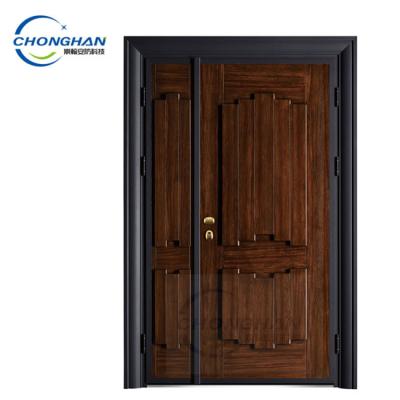 China Swing Door Cast Aluminum Door Design Exterior Entry Doors Water Proof Front Swing Entry Doors for sale