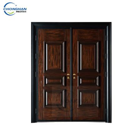 China Swing Front Entrance Door Exterior Traditional Cast Aluminum Door Lifting Heavy Duty Rustproof Steel Painted for sale