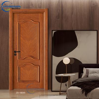 China Front Double Door Solid Wood Wooden Design Sound Insulation Doors Karachi Wooden Doors for sale