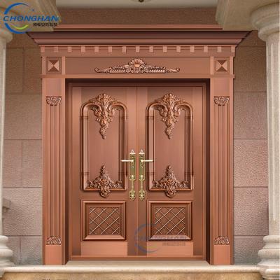 China Sliding Building Materials Security Camerahome Front Door Church Copper Exterior Door for sale