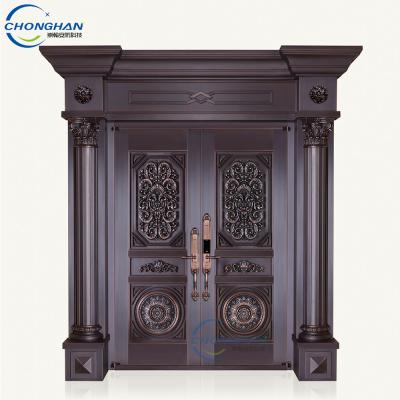 China Sliding Main Door Single Iron Indian Porcelain Designs Double Leaf Steel Security Copper Door Price for sale