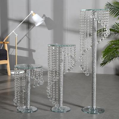 China Weddings Crystal Crafts Decoration Wedding Supplies Rotary Hardware Flower Stand for sale